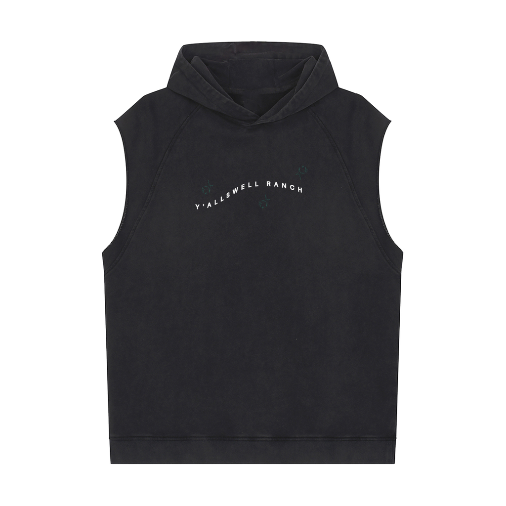 Snow Washed Sleeveless Hoodie