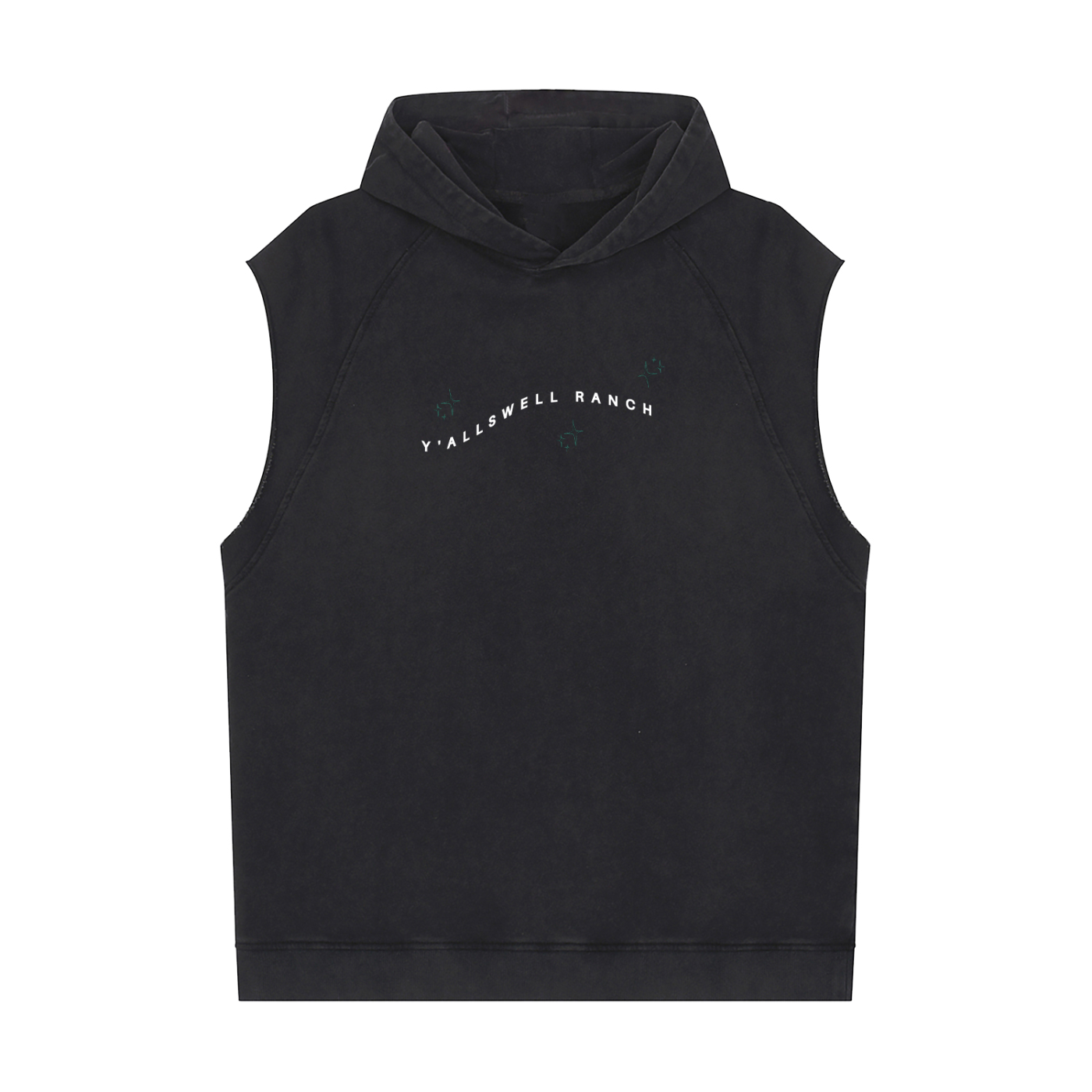 Snow Washed Sleeveless Hoodie
