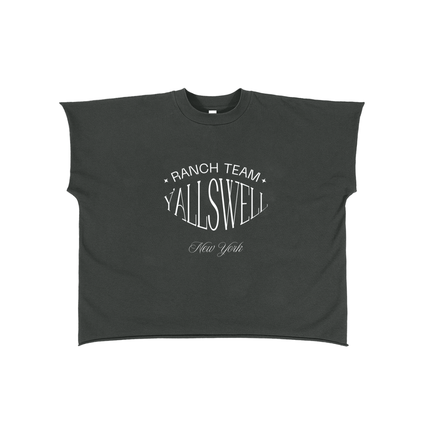 Raw Edge Boxy Non-Shrink T-Shirt