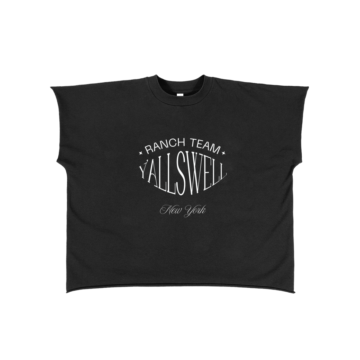 Raw Edge Boxy Non-Shrink T-Shirt