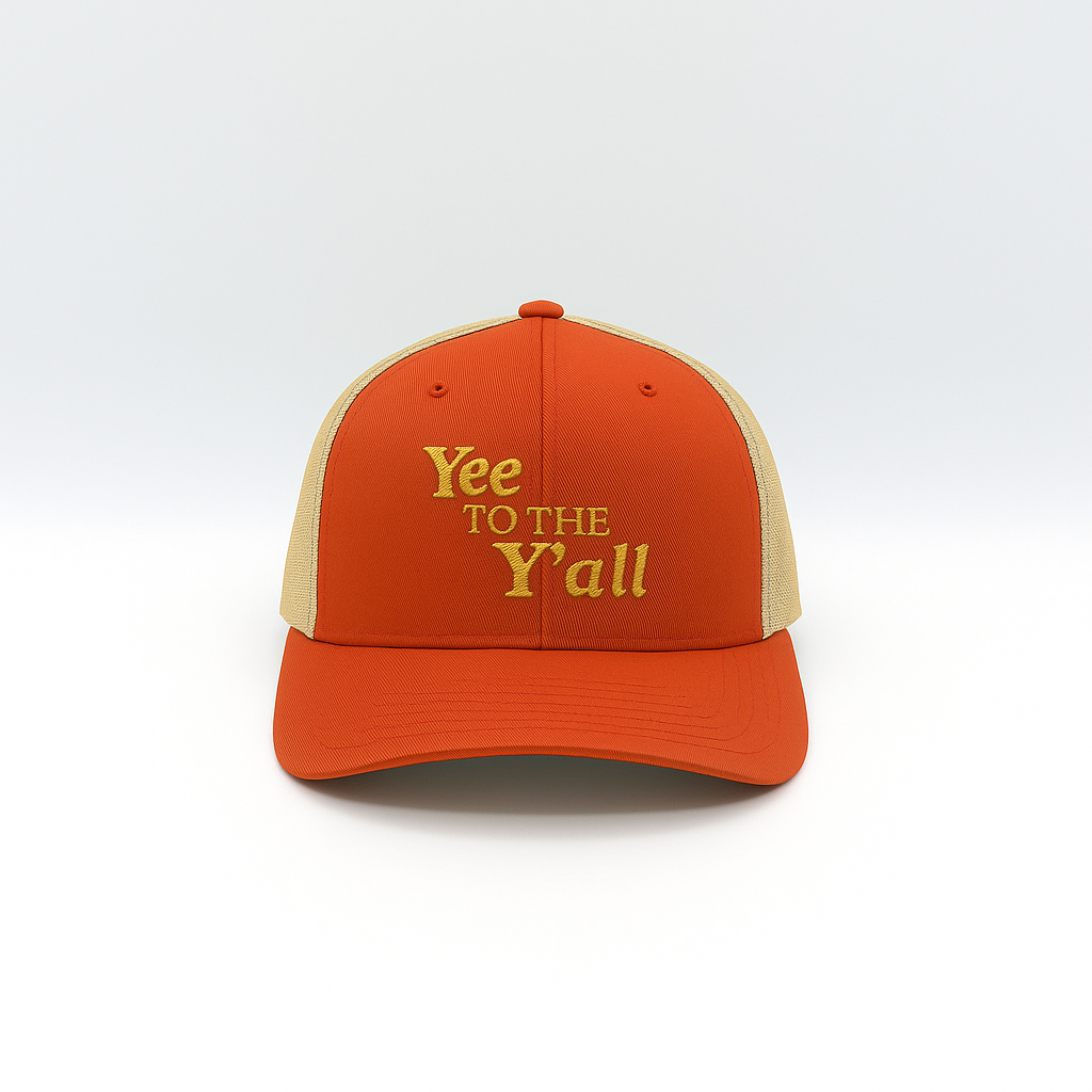 "Yee to the Y'all" Trucker Cap (Retro Gold Thread) - Y'allsWell Ranch