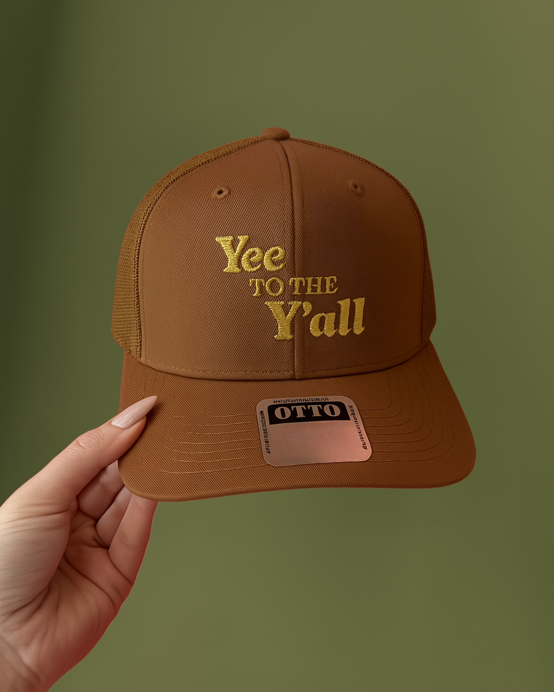 "Yee to the Y'all" Trucker Cap (Retro Gold Thread) - Y'allsWell Ranch