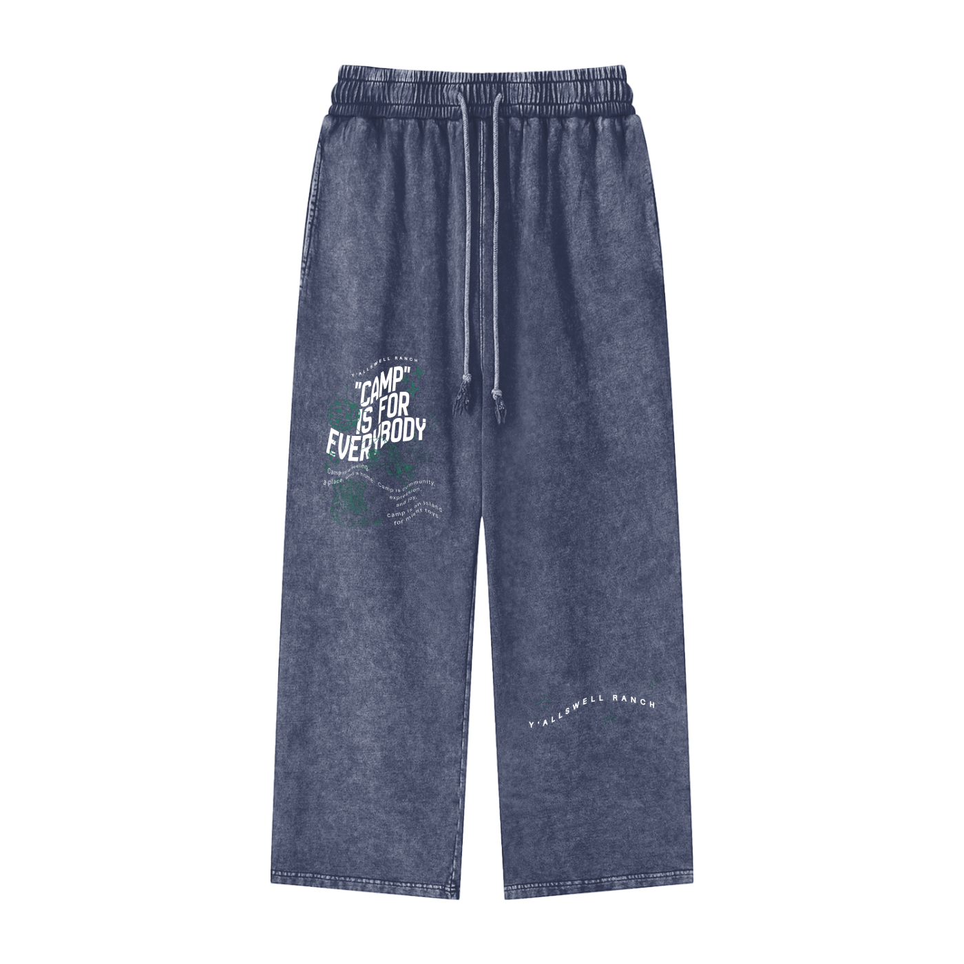 Snow Washed Straight Leg Pants